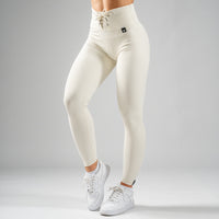 FOXED® LACED RIFFLE HIGHWAIST LEGGINGS OFF WHITE