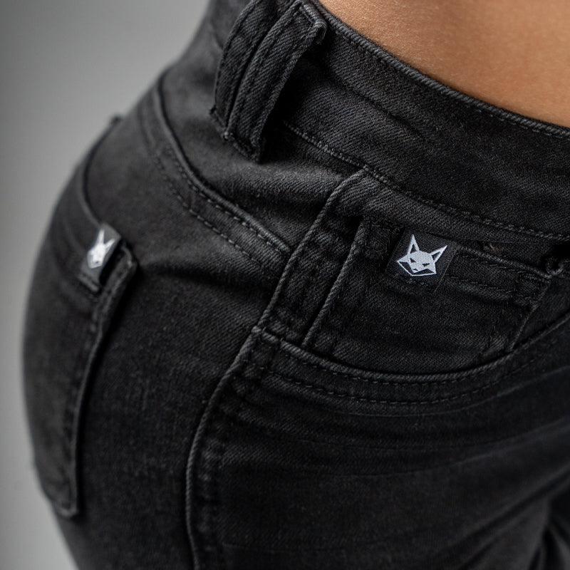 FOXED® HIGH-WAISTED JEANS BLACK