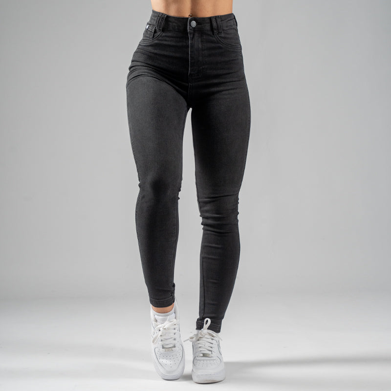 FOXED® HIGH-WAISTED JEANS BLACK