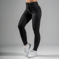 FOXED® HIGH-WAISTED JEANS BLACK