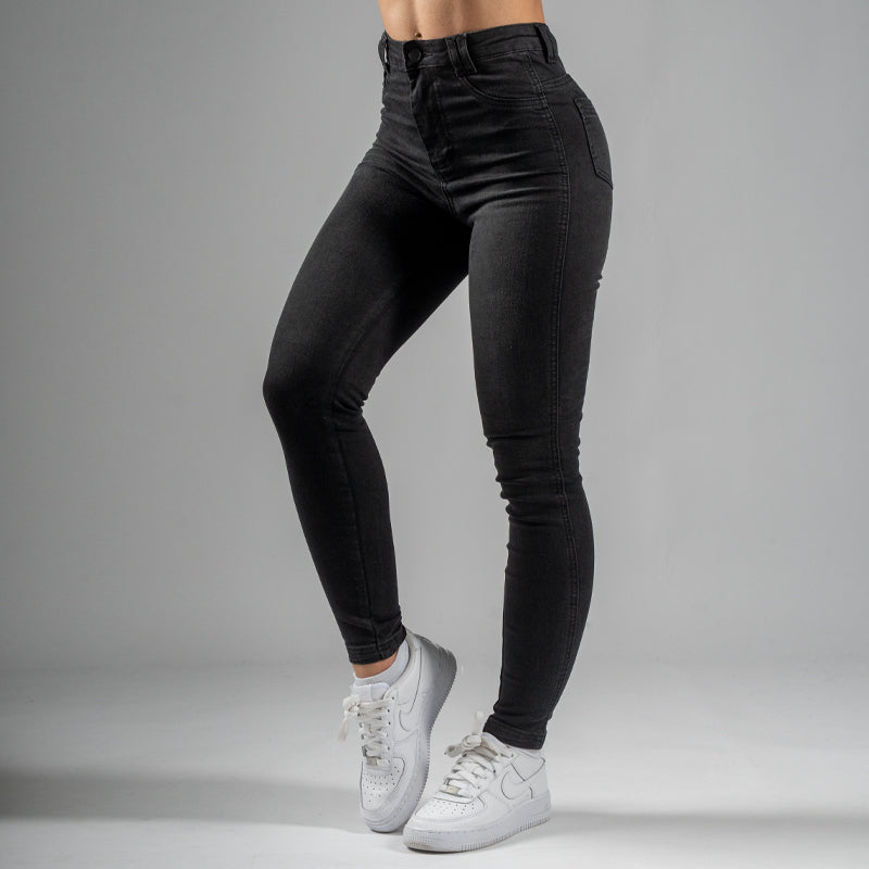 FOXED® HIGH-WAISTED JEANS BLACK