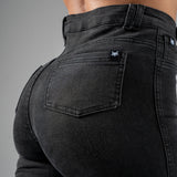 FOXED® HIGH-WAISTED JEANS BLACK