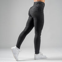 FOXED® HIGH-WAISTED JEANS BLACK