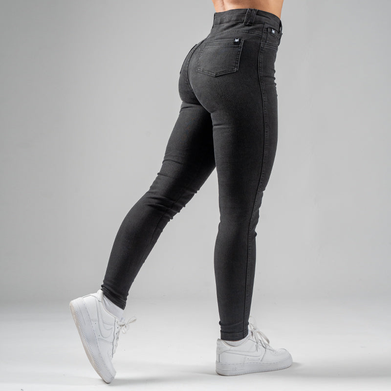 FOXED® HIGH-WAISTED JEANS BLACK
