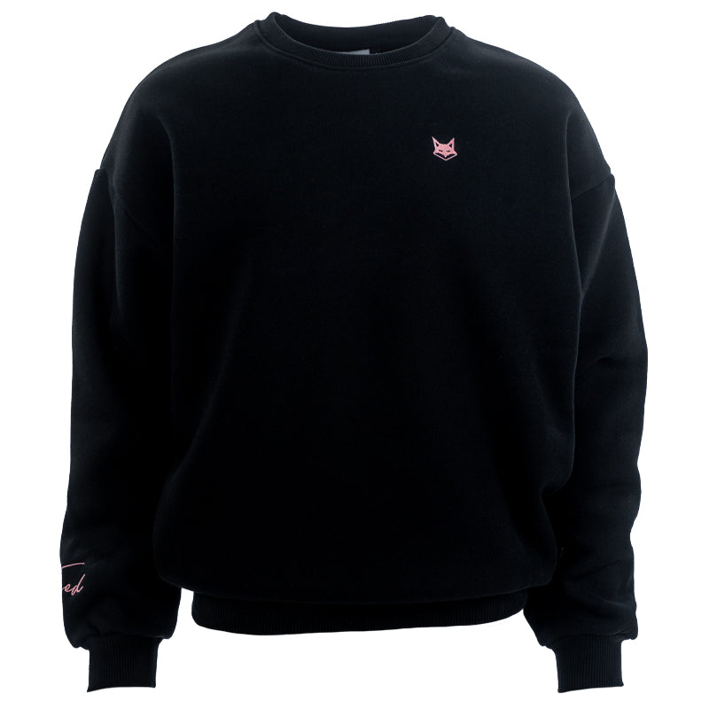 FOXED® STATEMENT OVERSIZE SWEATER BLACK ROSE