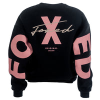 FOXED® STATEMENT OVERSIZE SWEATER BLACK ROSE