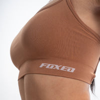 FOXED® IZI SEAMLESS MOCHA MOUSSE BUTTERFLY BACK TOP