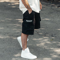 FOXED® CARGO SHORTS MEN BLACK (NEW FIT)