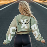 FOXED® STATEMENT OVERSIZE SWEATER MATCHA LATTE