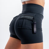 FOXED® CARGO 2-POCKET SHORTS ALL BLACK