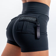 FOXED® CARGO SHORTS 2-POCKET ALL BLACK