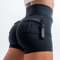 FOXED® CARGO 2-POCKET SHORTS ALL BLACK