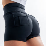 FOXED® CARGO 2-POCKET SHORTS ALL BLACK