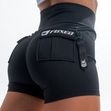 FOXED® CARGO 2-POCKET SHORTS BLACK/WHITE