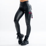 FOXED® CARGOLYX® FAUX LEATHER BLACK/GLITTER BERRY