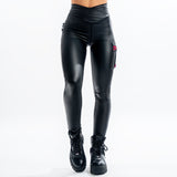 FOXED® CARGOLYX® FAUX LEATHER BLACK/GLITTER BERRY