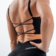 FOXED® IZI SEAMLESS BLACK BUTTERFLY BACK TOP 