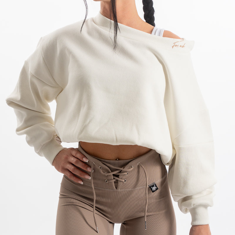 FOXED® SLOUCHY WIDE NECK WOMEN SWEATER CANNOLI