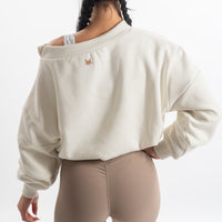 FOXED® SLOUCHY WIDE NECK WOMEN SWEATER CANNOLI