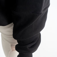 FOXED® SLOUCHY WIDE NECK WOMEN SWEATER BLACK