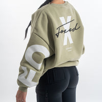 FOXED® STATEMENT OVERSIZE SWEATER MATCHA LATTE