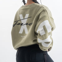 FOXED® STATEMENT OVERSIZE SWEATER MATCHA LATTE