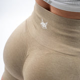 FOXED® NOVA SEAMLESS BEIGE MELANGE SHORTS