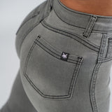 FOXED® HIGH-WAISTED JEANS GREY