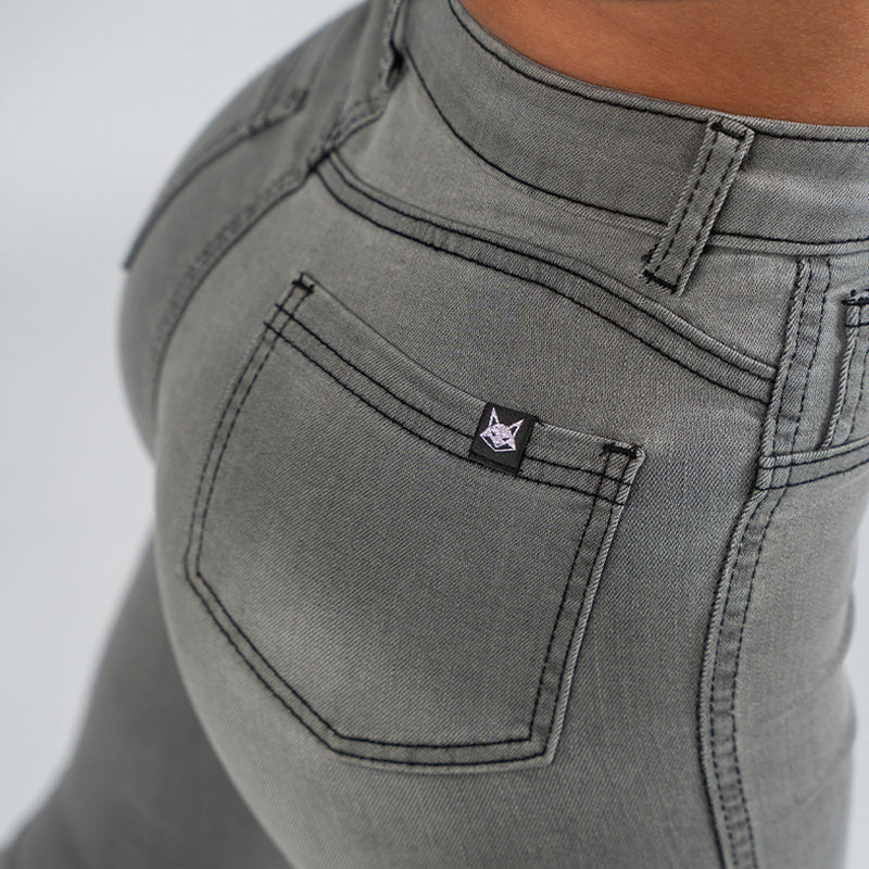 FOXED® HIGH-WAISTED JEANS GREY
