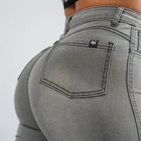 FOXED® HIGH-WAISTED JEANS GREY