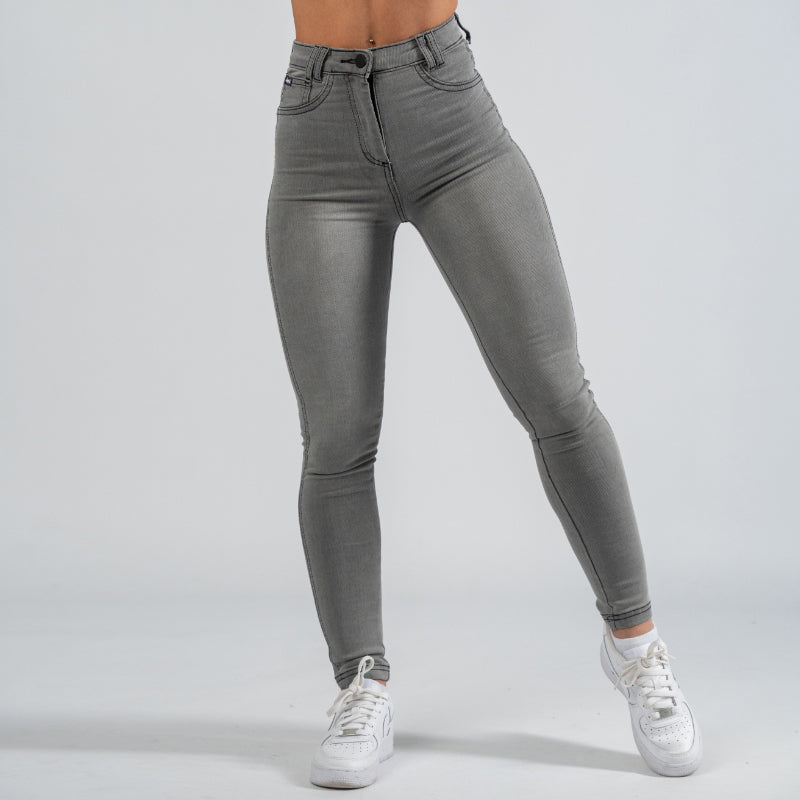 FOXED® HIGH-WAISTED JEANS GREY