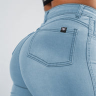 FOXED® HIGH-WAISTED JEANS HELLBLAU