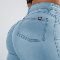 FOXED® HIGH-WAISTED SKINNY JEANS LIGHT BLUE