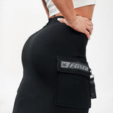 FOXED® CARGO MAXI SKIRT ALL BLACK