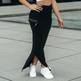 FOXED® CARGO MAXI SKIRT ALL BLACK