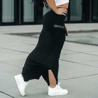 FOXED® CARGO MAXI SKIRT ALL BLACK