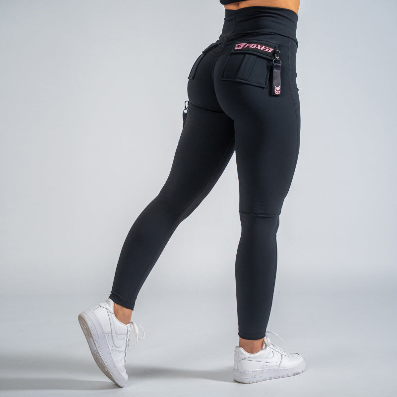 FOXED® CARGO 3-POCKET LEGGINGS ROSE GLITTER