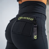 FOXED® CARGO 3-POCKET LEGGINGS GREEN GLITTER