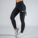 FOXED® CARGO 3-POCKET LEGGINGS GREEN GLITTER