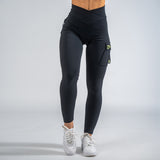 FOXED® CARGO 3-POCKET LEGGINGS GREEN GLITTER