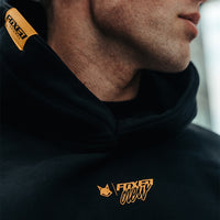 FOXED® CREW UNISEX HOODIE BLACK/YELLOW