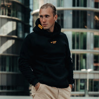 FOXED® CREW UNISEX HOODIE BLACK/YELLOW