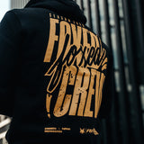FOXED® CREW UNISEX HOODIE BLACK/YELLOW