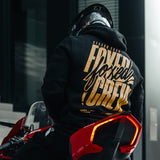 FOXED® CREW UNISEX HOODIE BLACK/YELLOW