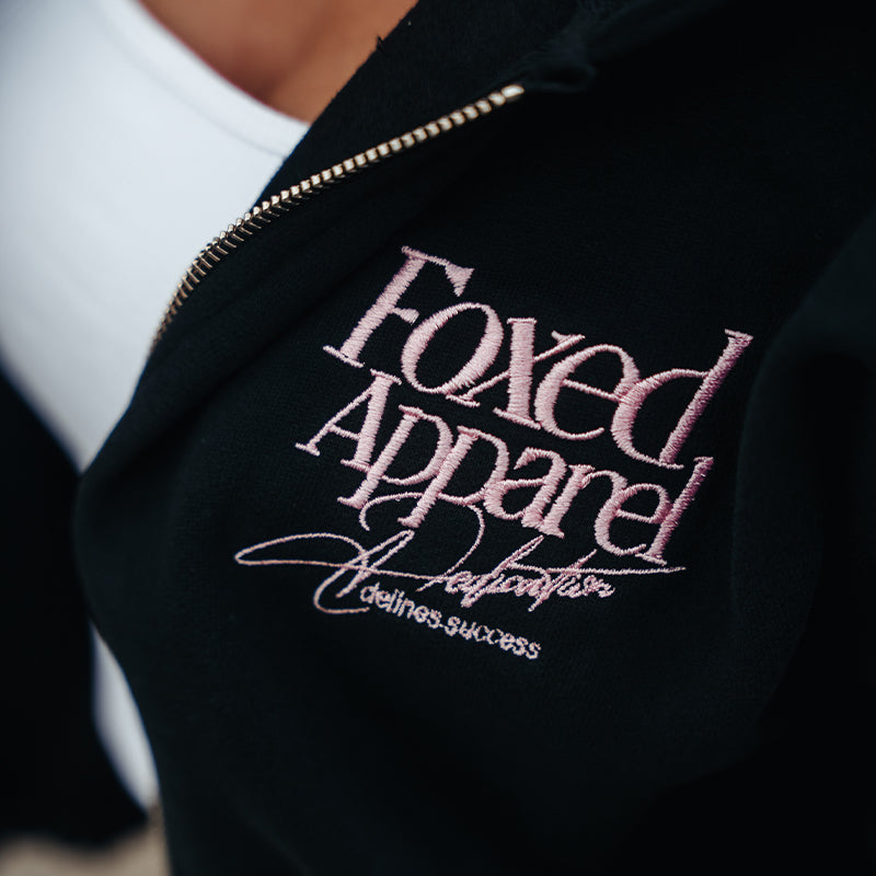 FOXED® DEDICATION CROPPED ZIPPER BLACK/ROSE