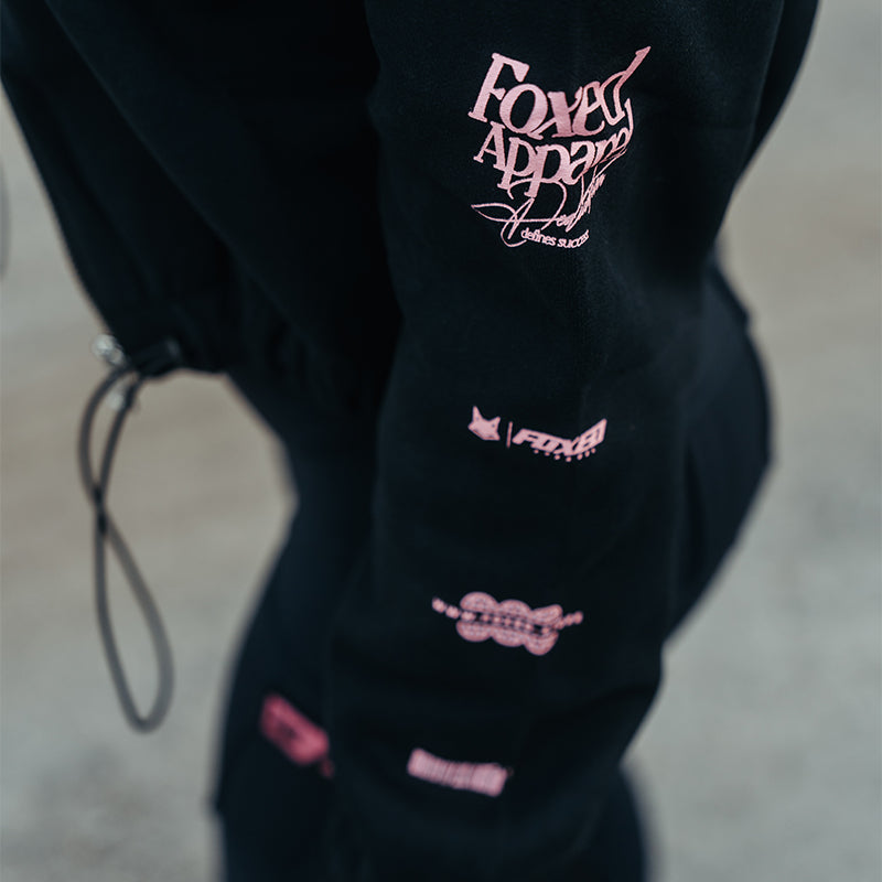 FOXED® DEDICATION CROPPED ZIPPER BLACK/ROSE