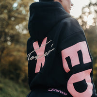 FOXED® STATEMENT HOODIE BLACK/PINK