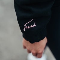 FOXED® STATEMENT OVERSIZE SWEATER BLACK ROSE