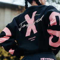 FOXED® STATEMENT OVERSIZE SWEATER BLACK ROSE