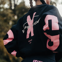 FOXED® STATEMENT OVERSIZE SWEATER BLACK ROSE